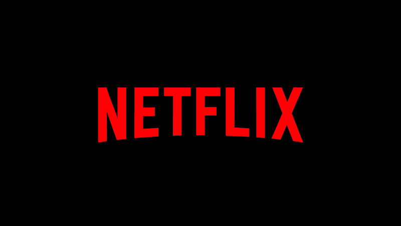 Logo Netflix su sfondo nero